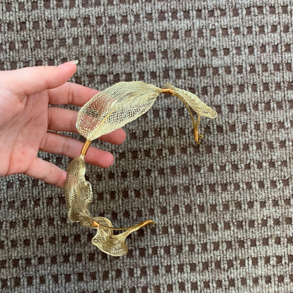 Colette Malouf Gold Mesh Headband